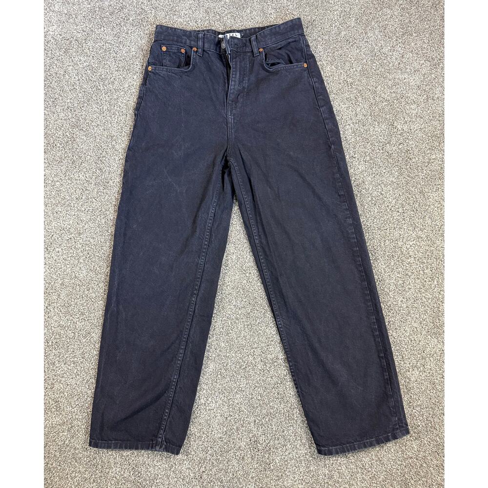Motel Denim Black High Rise Wide Leg Jeans Womens Medium‎ 29x29 Relaxed